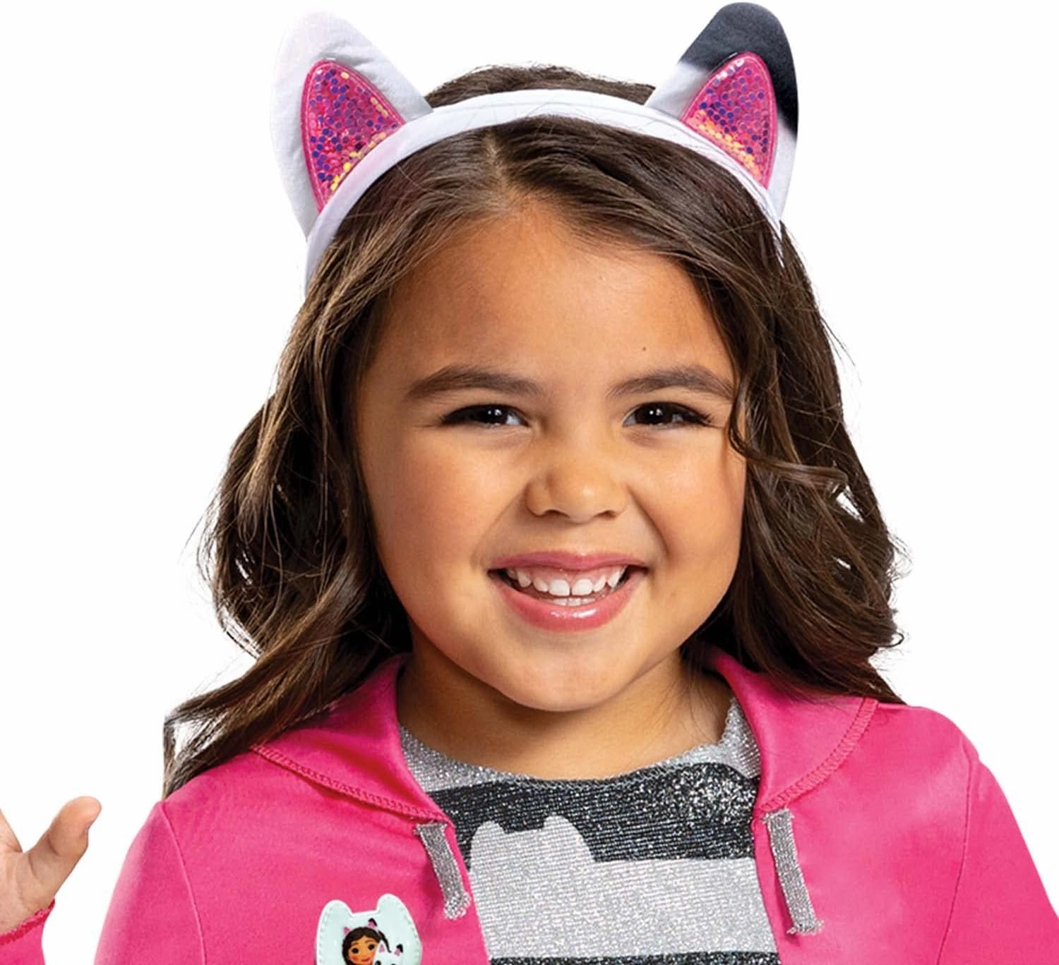 Gabby Costume for Kids, Official Gabby's Dollhouse Costume and Cat Ears Headband, Toddler Size