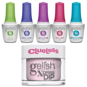 Gelish Dip Bundle, Includes Basix Kit and Light Pink Metallic Dip Powder