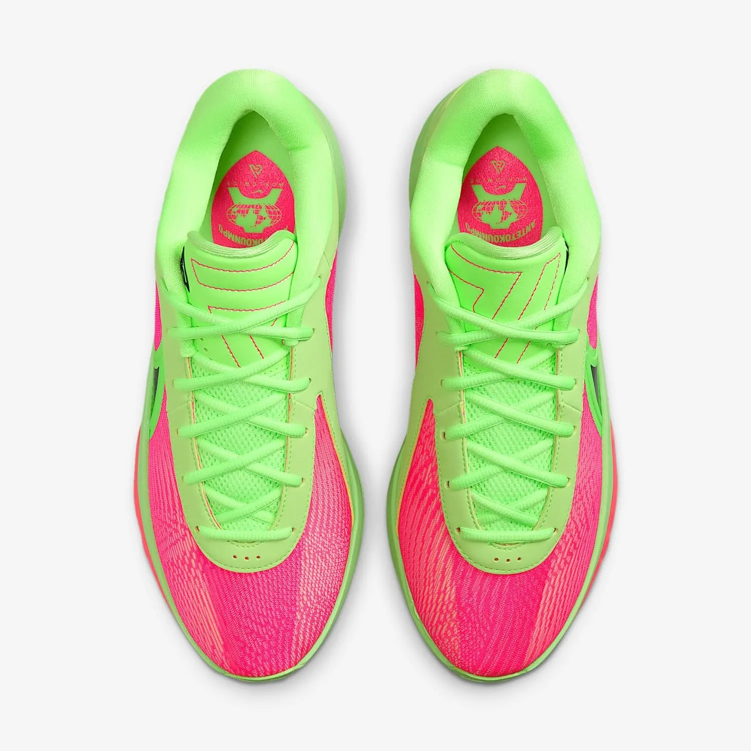 Giannis Freak 6 Basketball Shoes (HJ9109-300, Lime Blast/Hyper Pink/Pure Platinum/Metallic Silver)