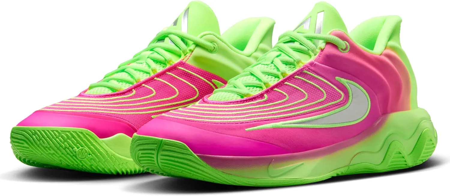 Giannis Immortality 4 Basketball Shoes (FQ3680-303, Lime Blast/Hyper Pink/Pure Platinum/Metallic Silver)