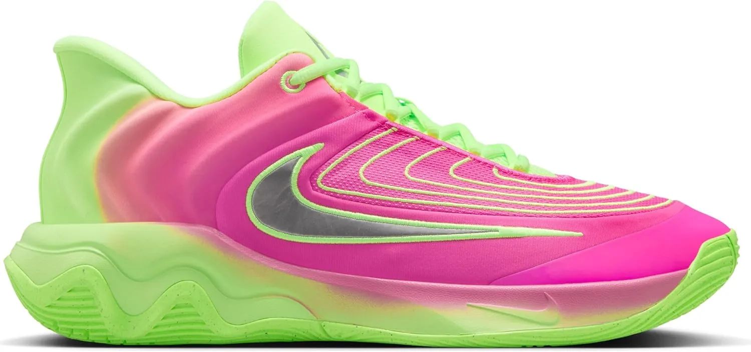 Giannis Immortality 4 Basketball Shoes (FQ3680-303, Lime Blast/Hyper Pink/Pure Platinum/Metallic Silver)