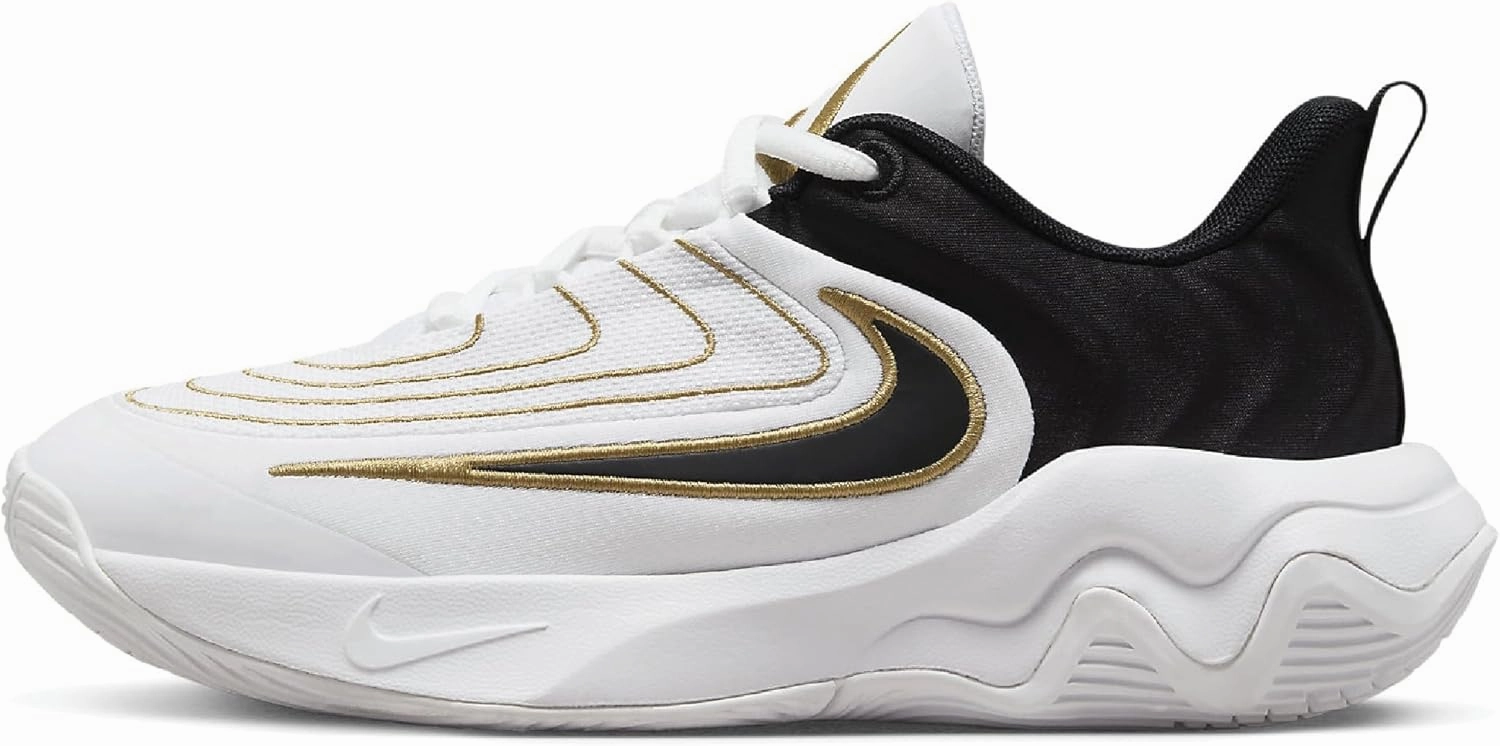 Giannis Immortality 4 Big Kids' Basketball Shoes (FZ6734-100, White/Metallic Gold/Black) Size 6