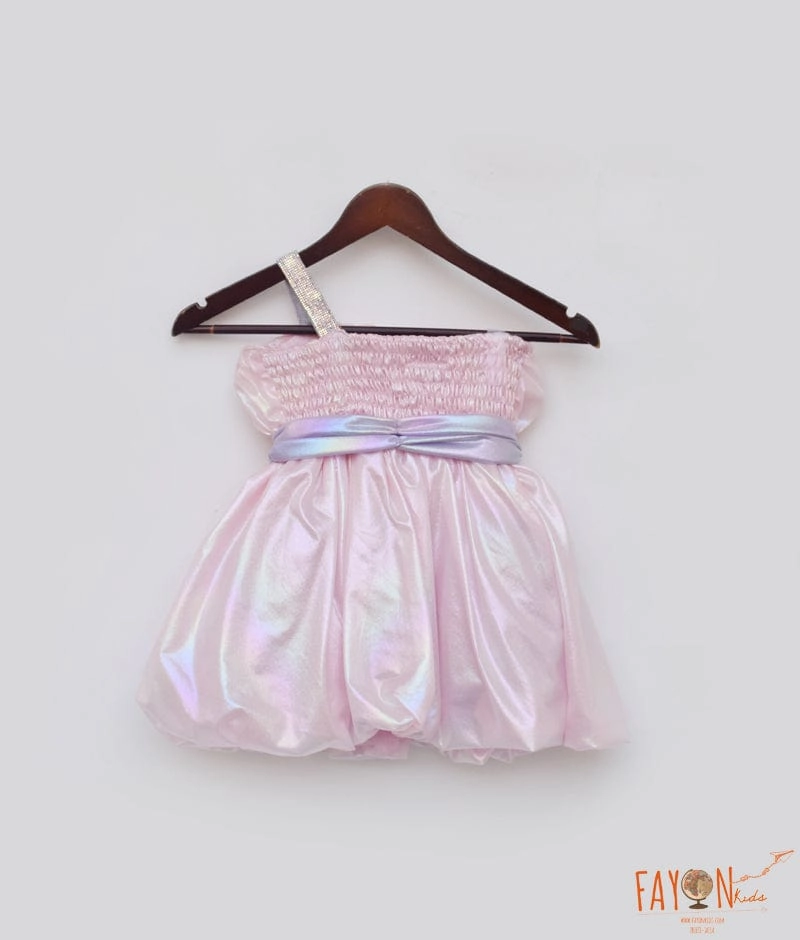 Glimmering Pink & Lilac Frock for Girls