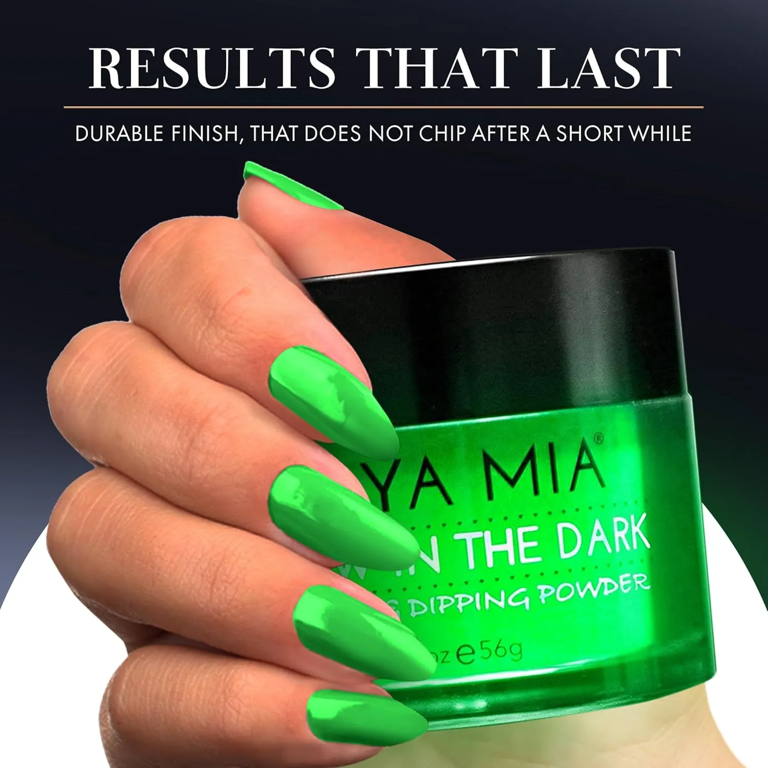 Glow-in-the-Dark Acrylic & Dipping Powder – Premium Nail Powder for Flawless Enhancements, Available in 12 Colors, 2 oz (DPGW-3) – Joya Mia
