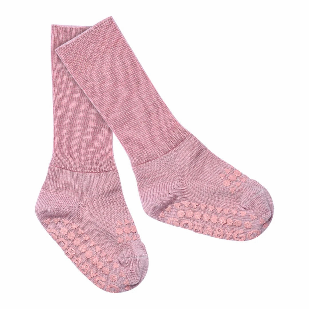 GoBabyGo Skridsikre Strømper, Uld - Rose Blush