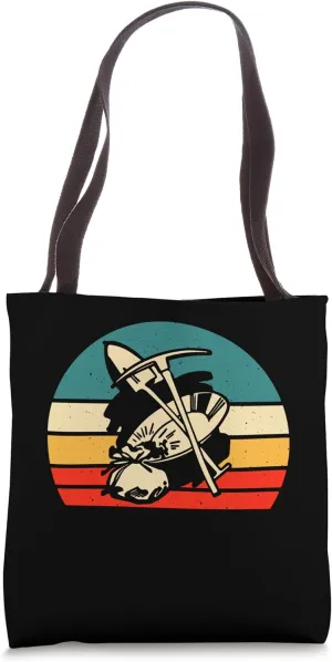Gold Panning Sunset Retro Vintage Tote Bag