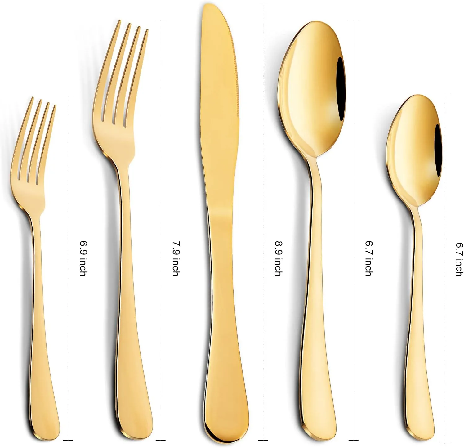 Gold Silverware Set for 12, 60 piece Gold Cutlery Set, Gold Stainless Steel forks Spoons Set, Gold Flatware Set for 12, Golden Kitchen Utensils Set, Home Restaurant Knife Fork Spoon Tableware Set