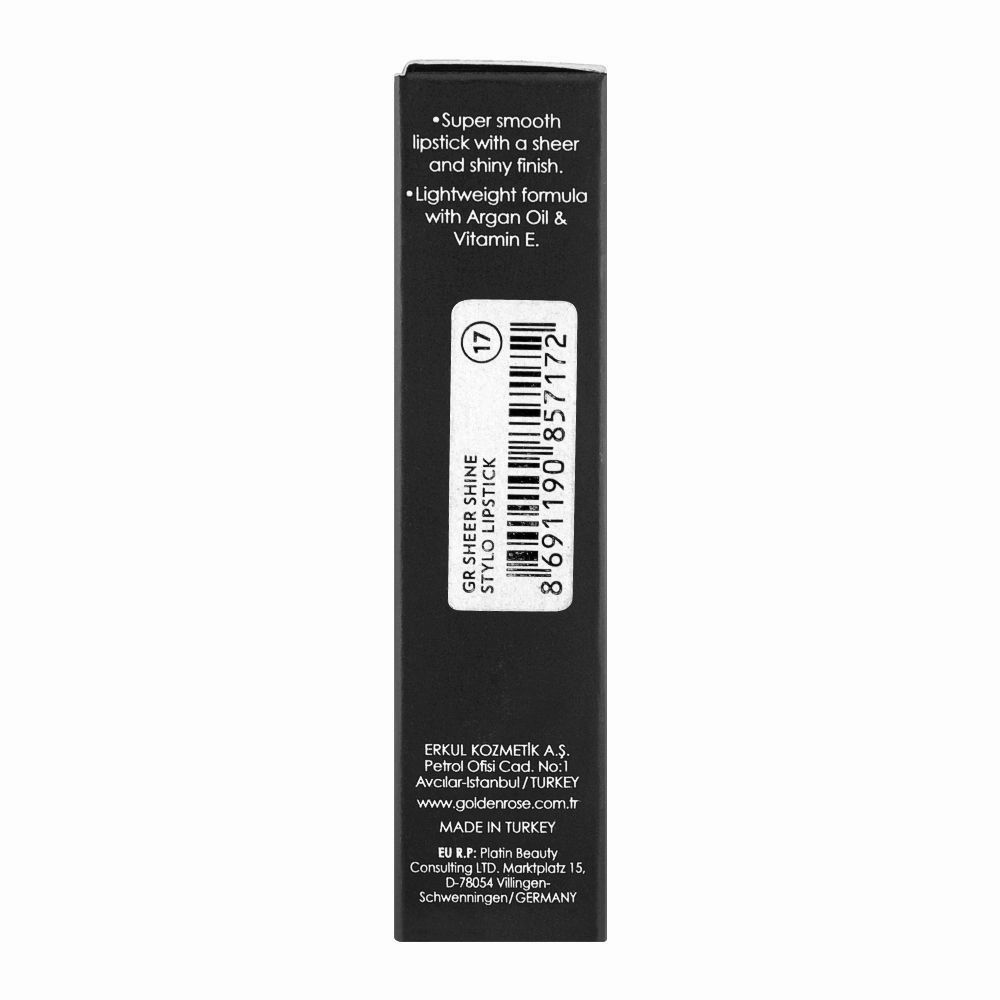Golden Rose Sheer Shine SPF 25 Stylo Lipstick, 17