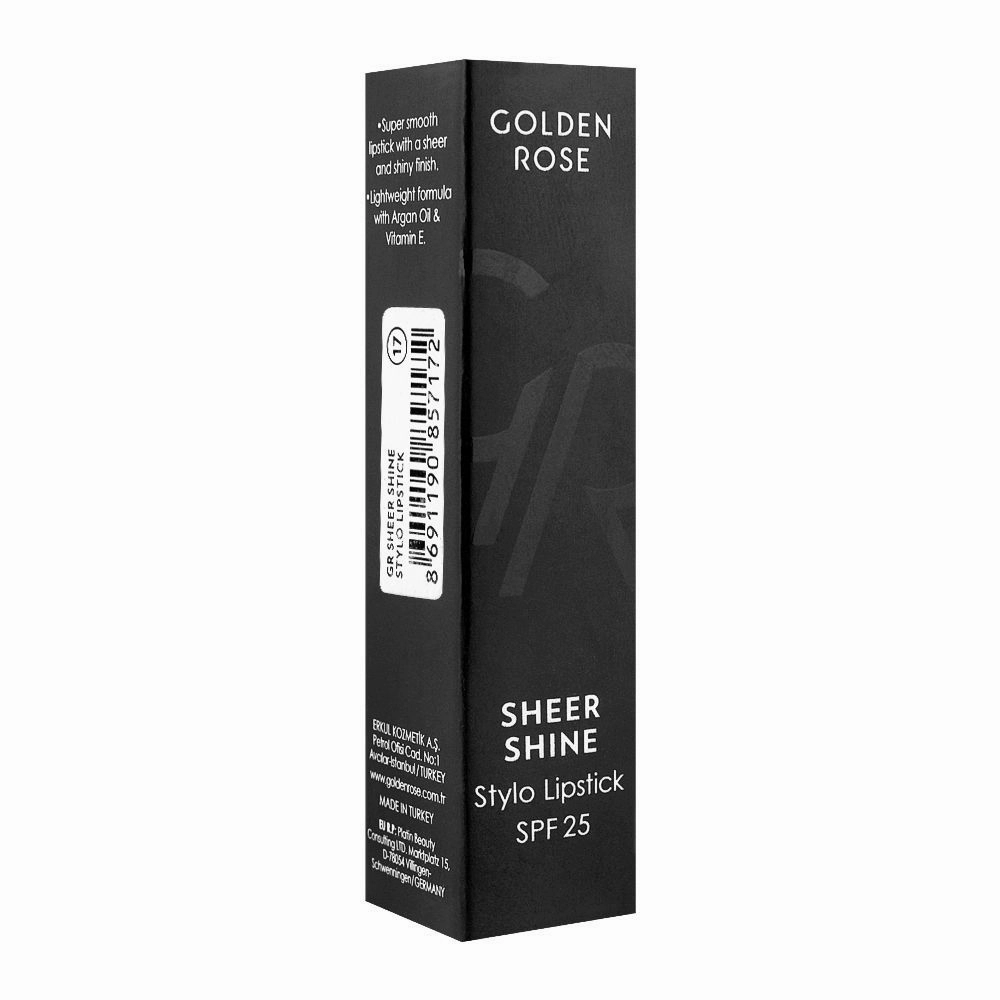 Golden Rose Sheer Shine SPF 25 Stylo Lipstick, 17
