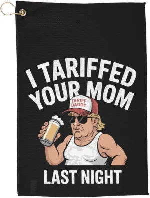 Golf Towels, Funny Political Gift for Men Golfers, Gift for Dad, Tariff Daddy Design, Trump Golf Towel, Golf Accessories