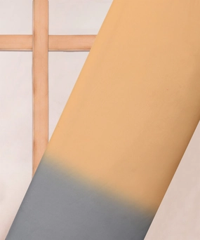 Grey-Peach Two Shaded Satin Georgette Fabric