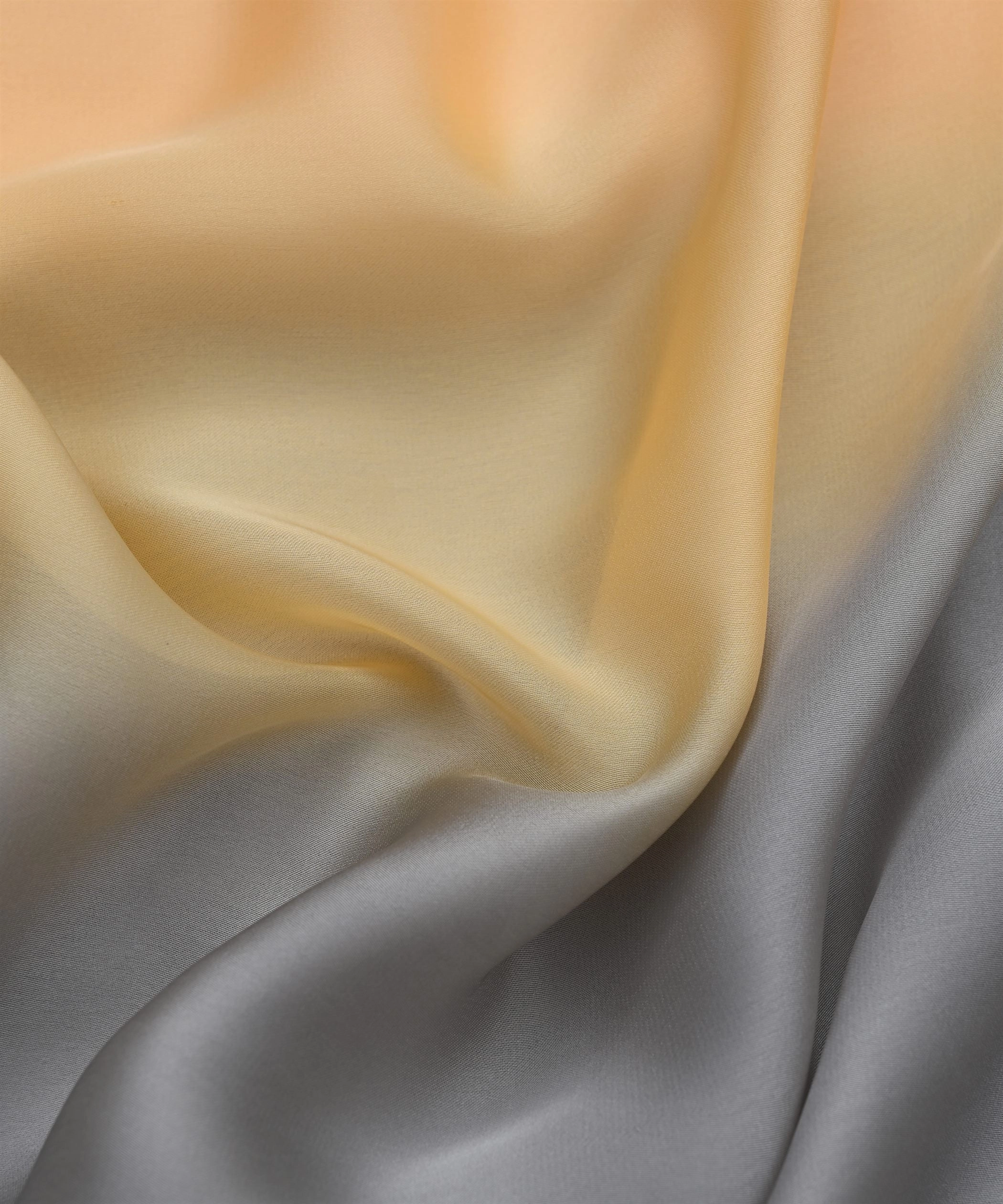 Grey-Peach Two Shaded Satin Georgette Fabric