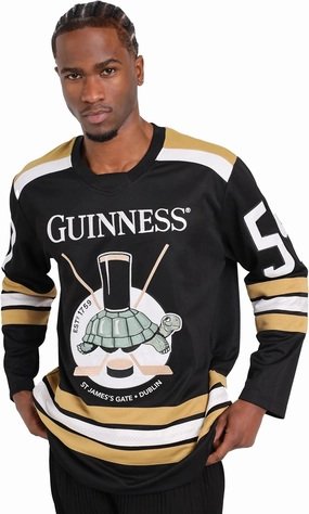 Guinness Hockey Jersey Embroidered Polyester Athletic Shirt Branded Sports Jersey