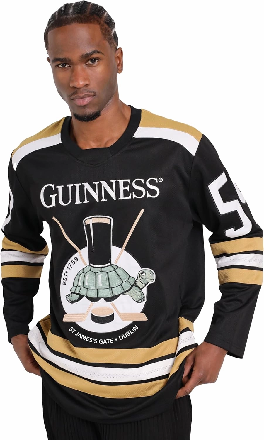 Guinness Hockey Jersey Embroidered Polyester Athletic Shirt Branded Sports Jersey