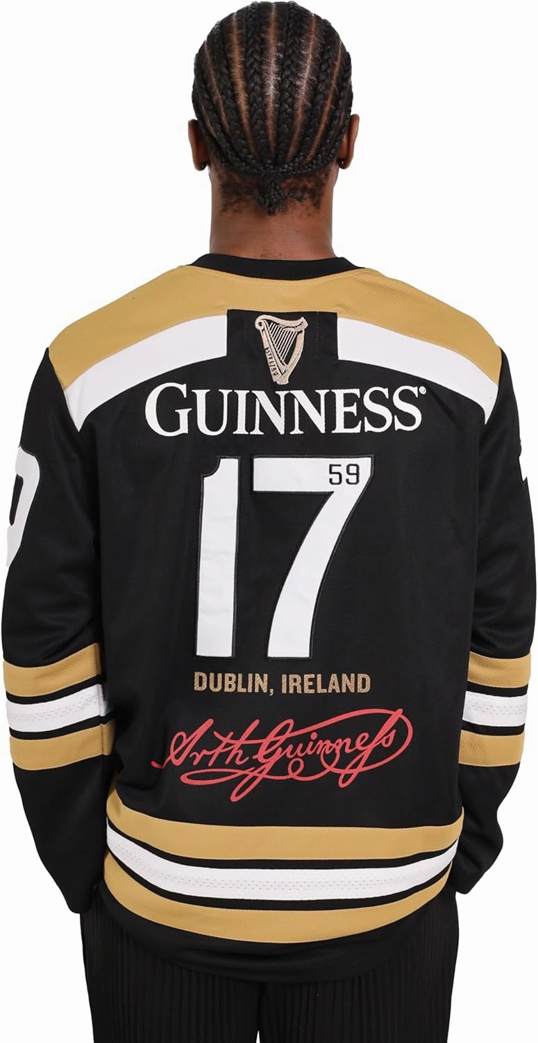 Guinness Hockey Jersey Embroidered Polyester Athletic Shirt Branded Sports Jersey