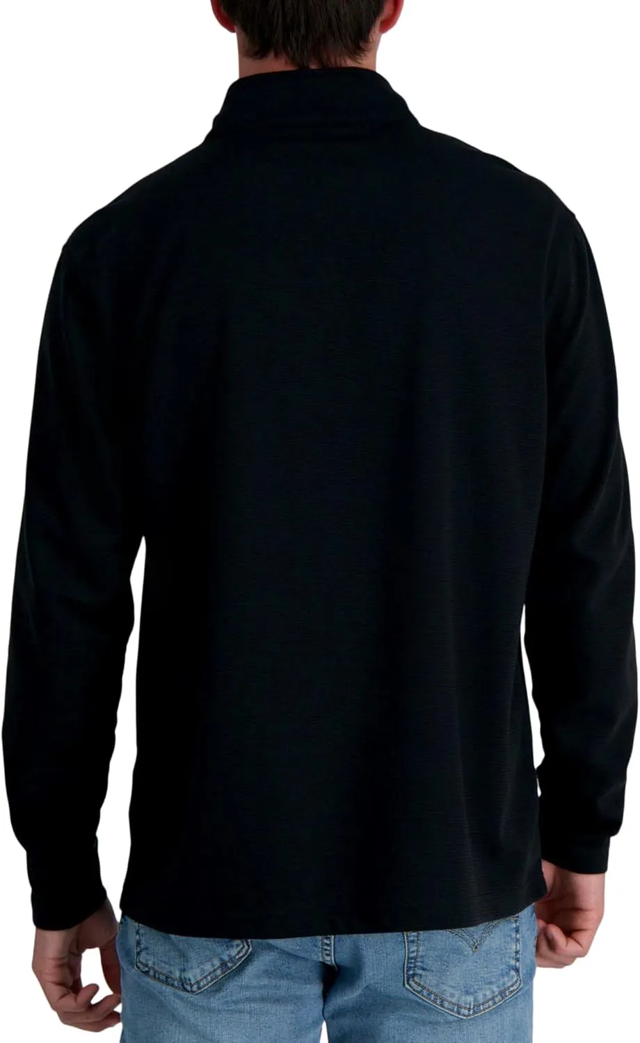 Haggar Pro Football Hall of Fame Mock Neck Ribbed Quarter Zip Pullover