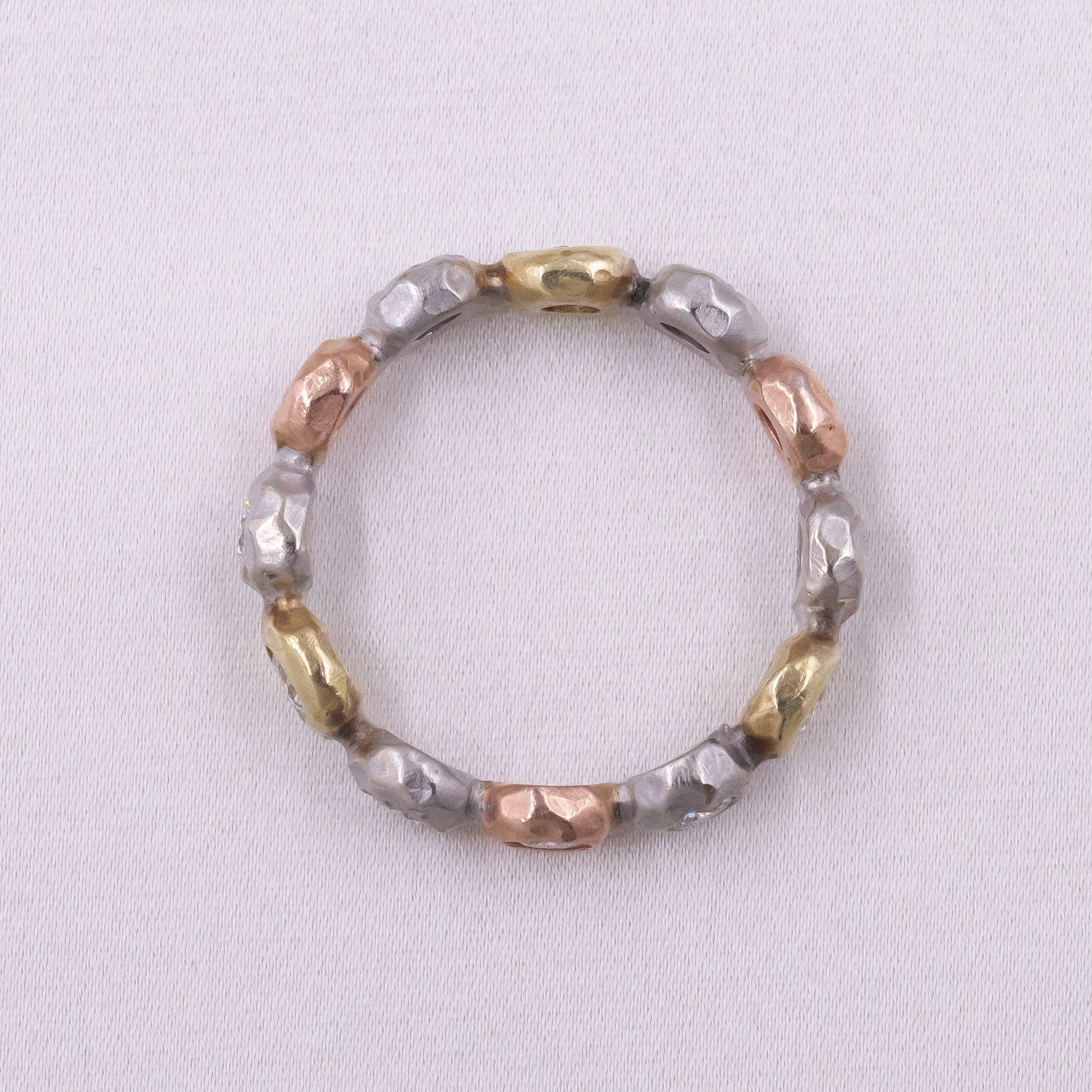 Handmade Bezel-Set Diamond Eternity Band