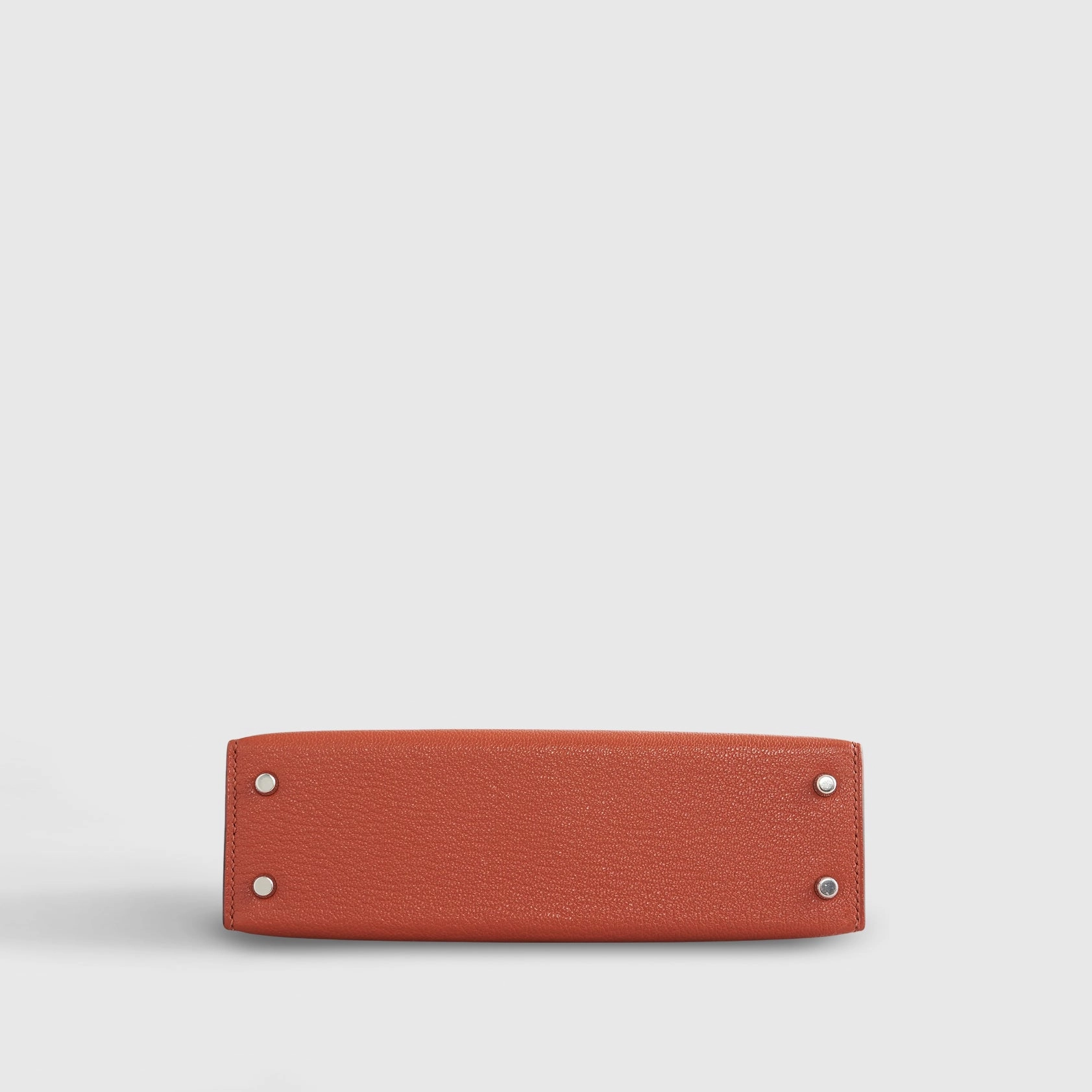 Hermès Kelly Mini Chevre Cuivre/Rose Mexico w/ Wool Strap Palladium Hardware