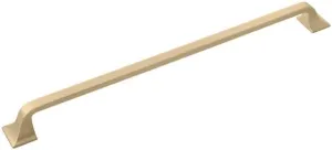 Hickory Hardware 1 Pack Solid Core Kitchen Cabinet Pulls, Luxury Cabinet Handles, Hardware for Doors & Dresser Drawers, 12 Inch Hole Center, Champagne Bronze, Forge Collection