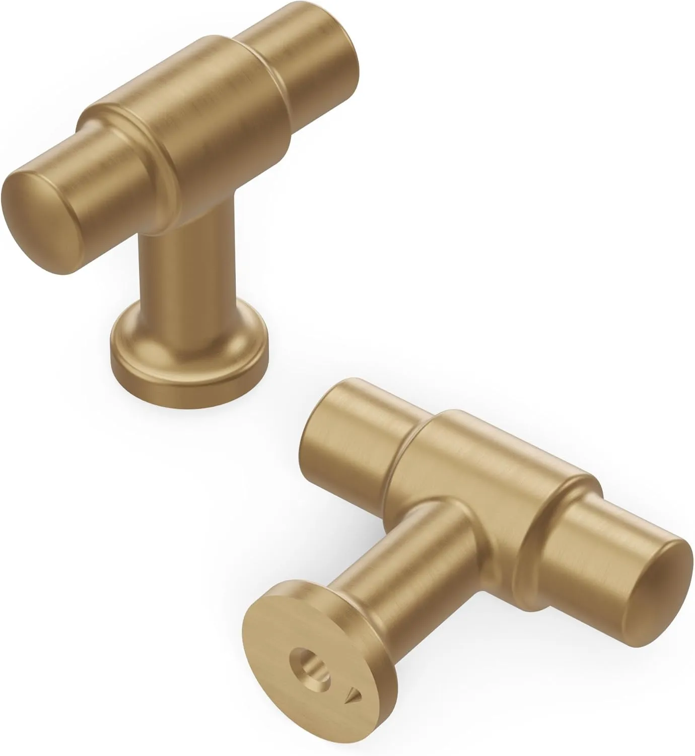 Hickory Hardware 10 Pack Kitchen Cabinet Knobs, Quality Drawer and Dresser Knob, Handle Pulls for Cabinet Doors, Bathroom Drawers, 1-5/8 Inch, Champagne Bronze, Piper Collection