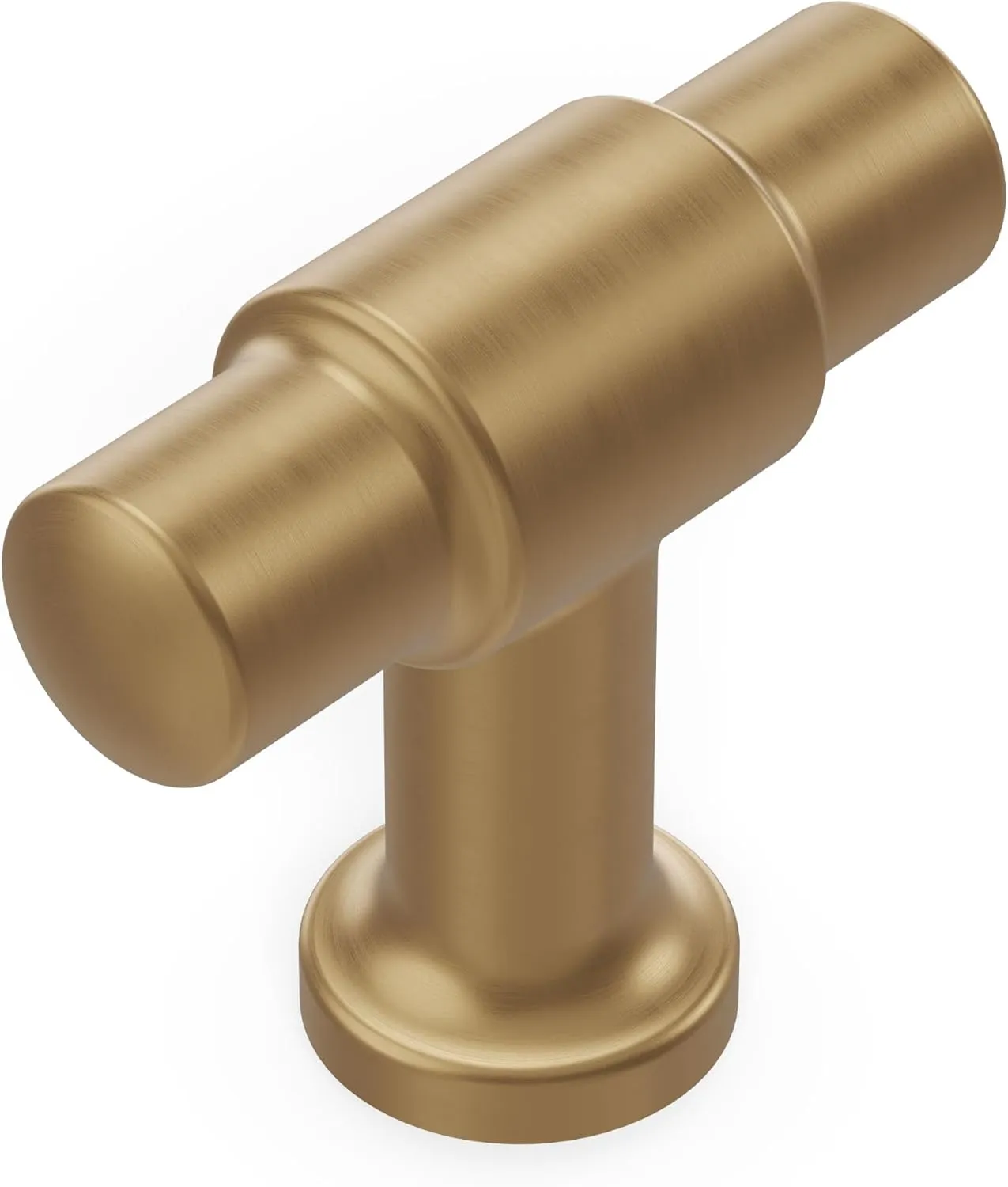 Hickory Hardware 10 Pack Kitchen Cabinet Knobs, Quality Drawer and Dresser Knob, Handle Pulls for Cabinet Doors, Bathroom Drawers, 1-5/8 Inch, Champagne Bronze, Piper Collection