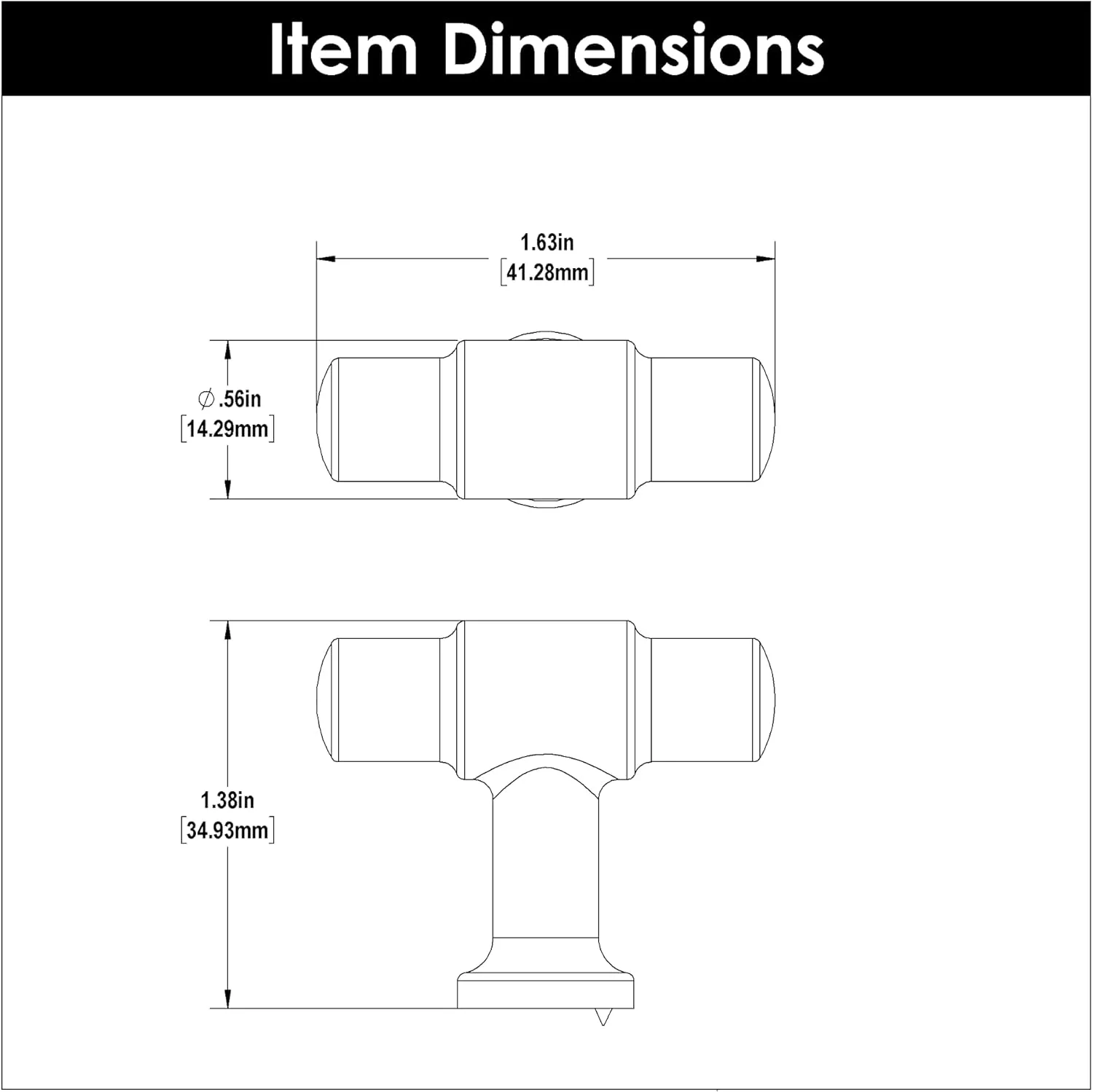 Hickory Hardware 10 Pack Kitchen Cabinet Knobs, Quality Drawer and Dresser Knob, Handle Pulls for Cabinet Doors, Bathroom Drawers, 1-5/8 Inch, Champagne Bronze, Piper Collection