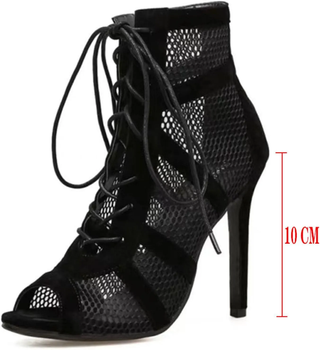 High Heels for Women Strappy Heels Classic Dress Sandals Open Toe Summer Booties Breathable Mesh Sandals