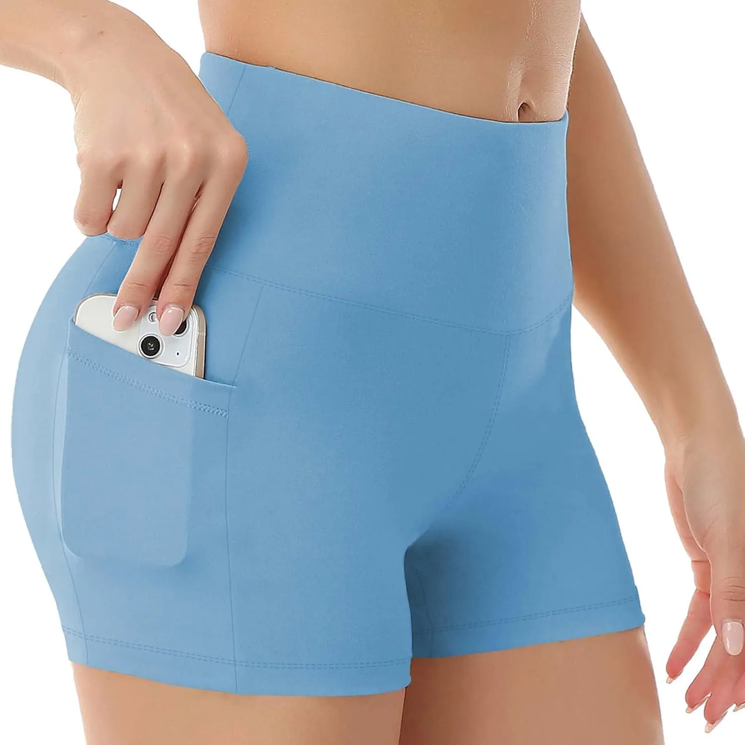 High Waisted Biker Shorts for Women Women's Hip Running Five Point Fitness Pants High Waisted Hip Tight