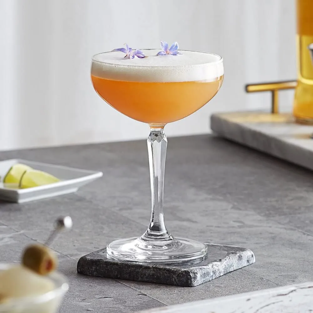 HISTORY COMPANY Miami Beach Five O’Clock Club – Art Deco Cocktail Coupe, 1950s-Inspired 2-Piece Set (Gift Box Collection)