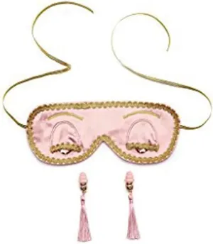 Holly's Dream Set: Audrey-Inspired Eye Mask and Earplug Collection (Dusty Rose)