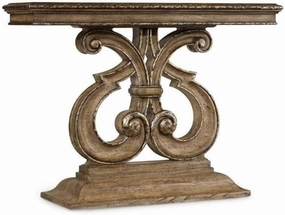 Hooker Furniture Solana Wood Console Table in Weathered Oak