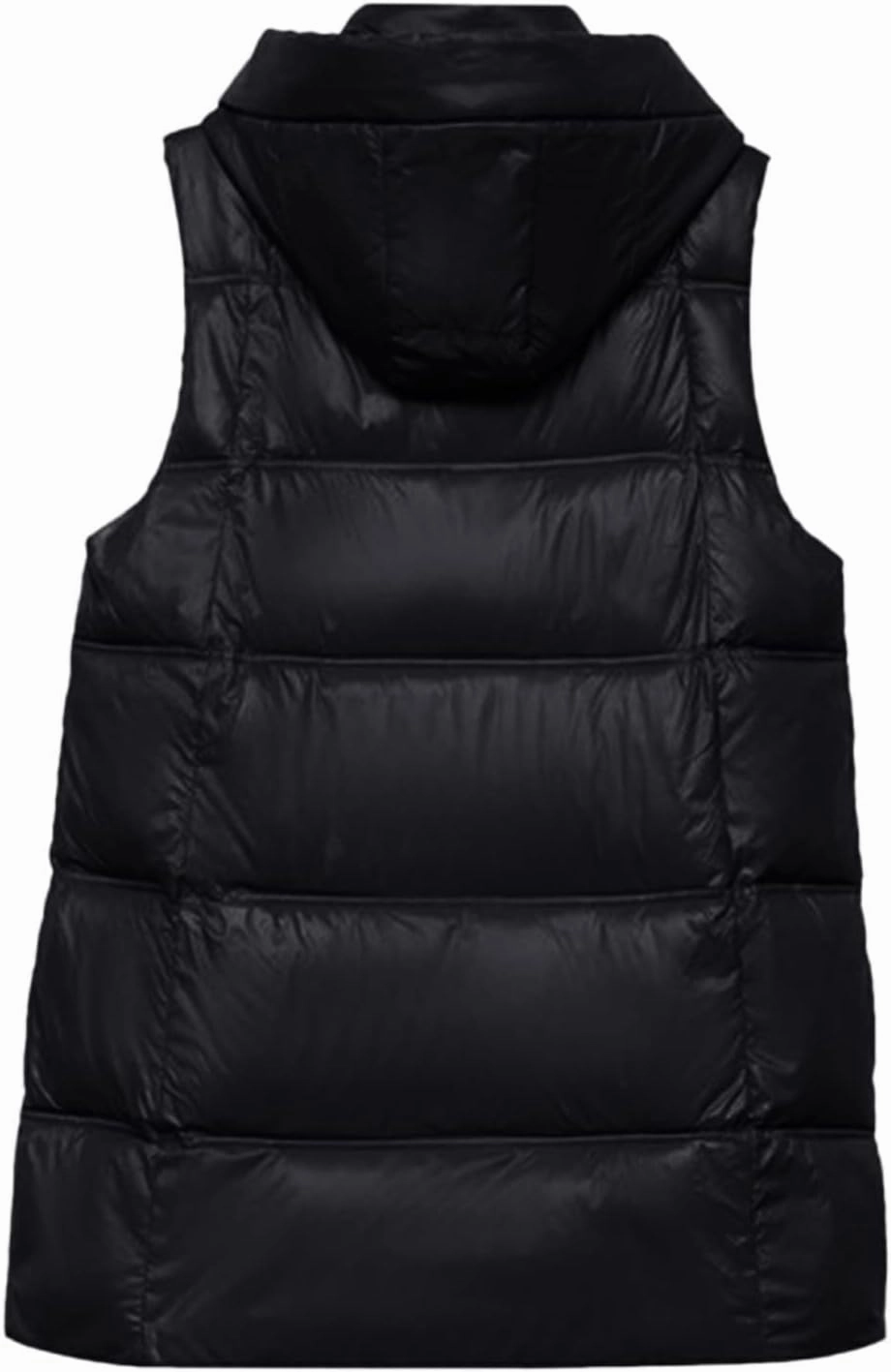 Hot Down Womens Vest Women Quilted Sleeveless Jacket Vest Hooded Thick Long Coat Winter Warm Womens Winter Jacket