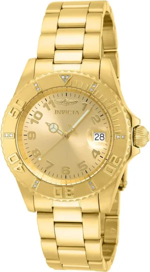 Invicta Women's 15249 "Pro Diver" 18k Yellow Gold Ion-Plated Stainless Steel Watch