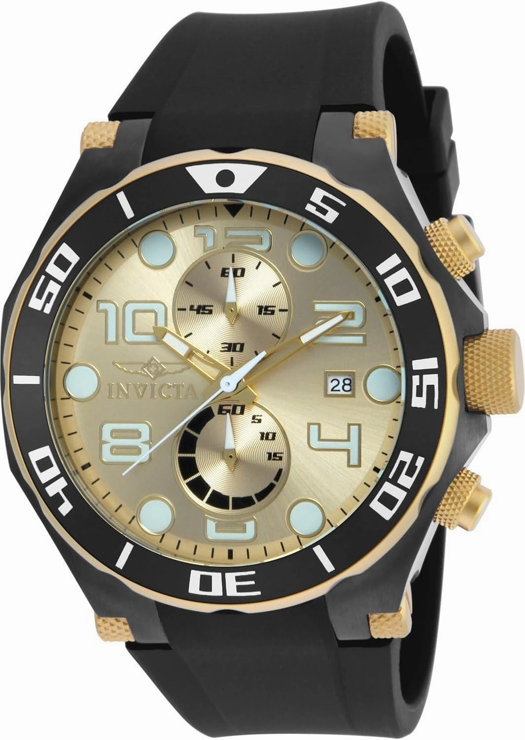 Invicta Men's 17815 Pro Diver Two-Tone Stainless Steel Watch with Black Band