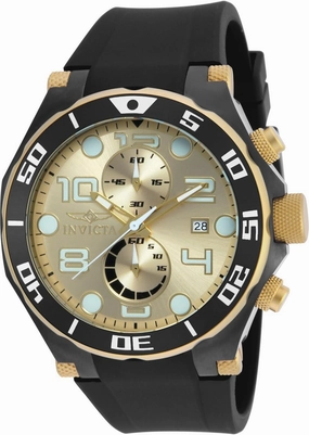 Invicta Men's 17815 Pro Diver Two-Tone Stainless Steel Watch with Black Band