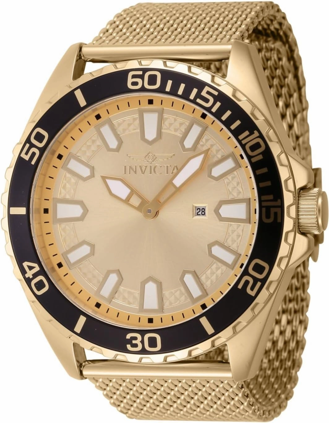 Invicta Men's Pro Diver 46mm Stainless Steel Quartz Watch, Gold (Model: 46902)