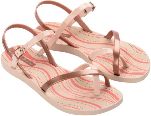 Ipanema Women's Classic Flat Sandal, Beige Metallic Pink, 8