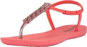 Ipanema Women's Modern Sandal, Red Metallic Pink, 6