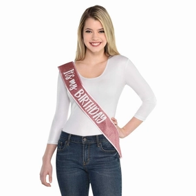 It's My Birthday Blush Deluxe Sash