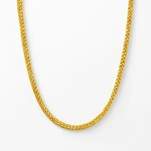 Italian Real 10K Solid Yellow Gold Franco Chain Necklace for Men & Women Radiant Diamond Cut with Lobster Claw Clasp 10K Real Gold Jewelry (1.0mm-2.5mm)