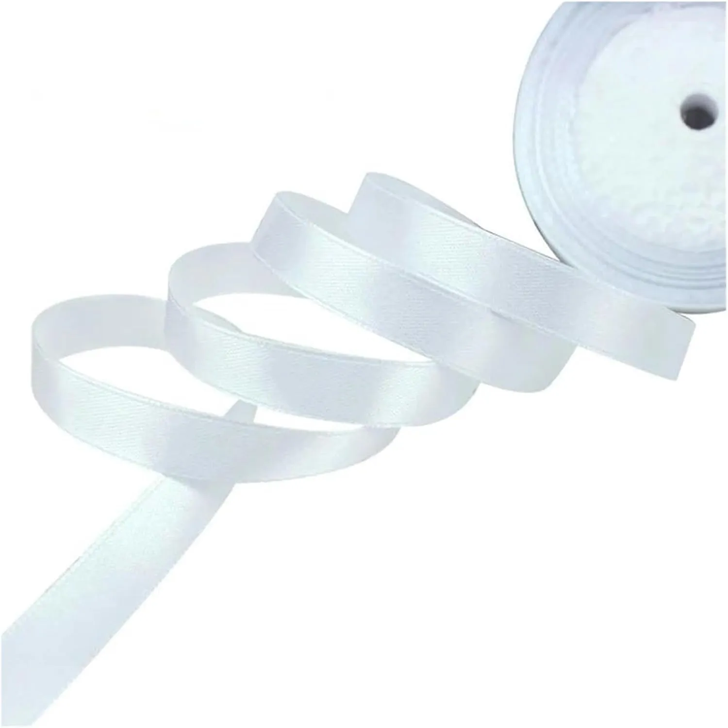 Ivory Satin,Christmas Ribbons, Stain Wrap Ribbon Decorative Ribbon Single Face Satin Ribbon Webbing Decoration Christmas Ribbons(Rose Red,15mm)