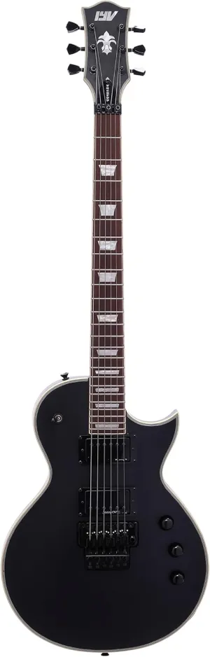 IYV 6 String IYV-ILP-400FR Solid Body wilth Floyld Rose Tremelo Electric Guitar, Satin Black, Right, (ILP-400FR)