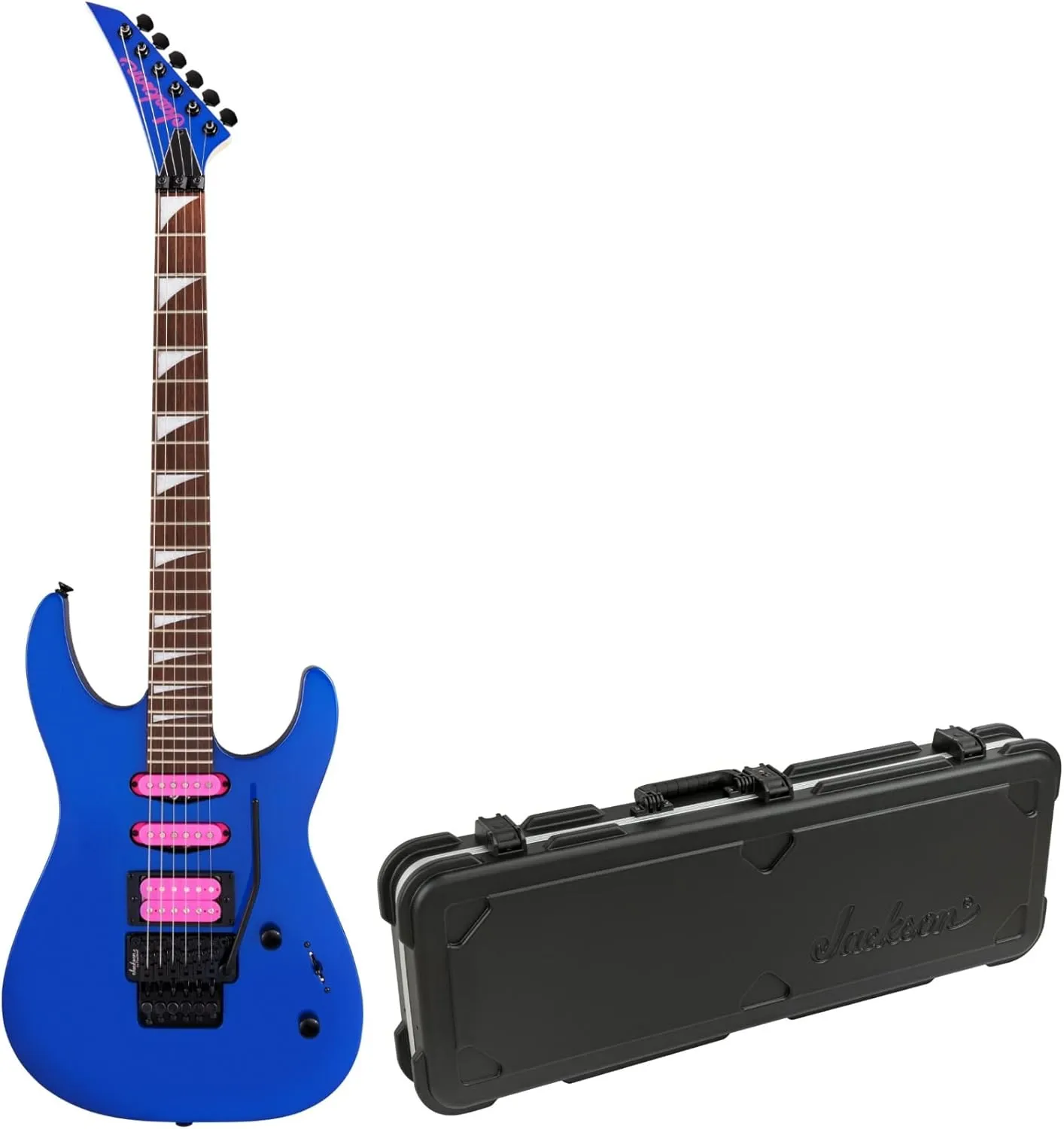 Jackson X Series Dinky DK3XR HSS 6-String Guitar with Laurel Fingerboard (Right-Handed, Cobalt Blue) Bundle with Jackson Dinky/Soloist Multi-Fit Molded Case, Black (2 Items)