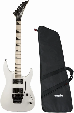 Jackson JS Series Dinky Arch Top JS32 DKAM 6-String Electric Guitar (Snow White) Bundle with Jackson Dinky Economy Gig Bag and Jackson Soloist Nickel-Plated Strings (3 Items)