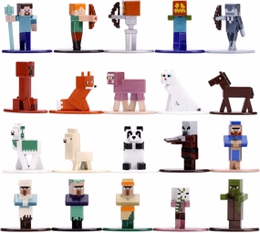 JADA Toys Nano METALFIGS Minecraft 20-Pack Wave 3, 1.65" Die-Cast Collectible Figures 31431, Brown