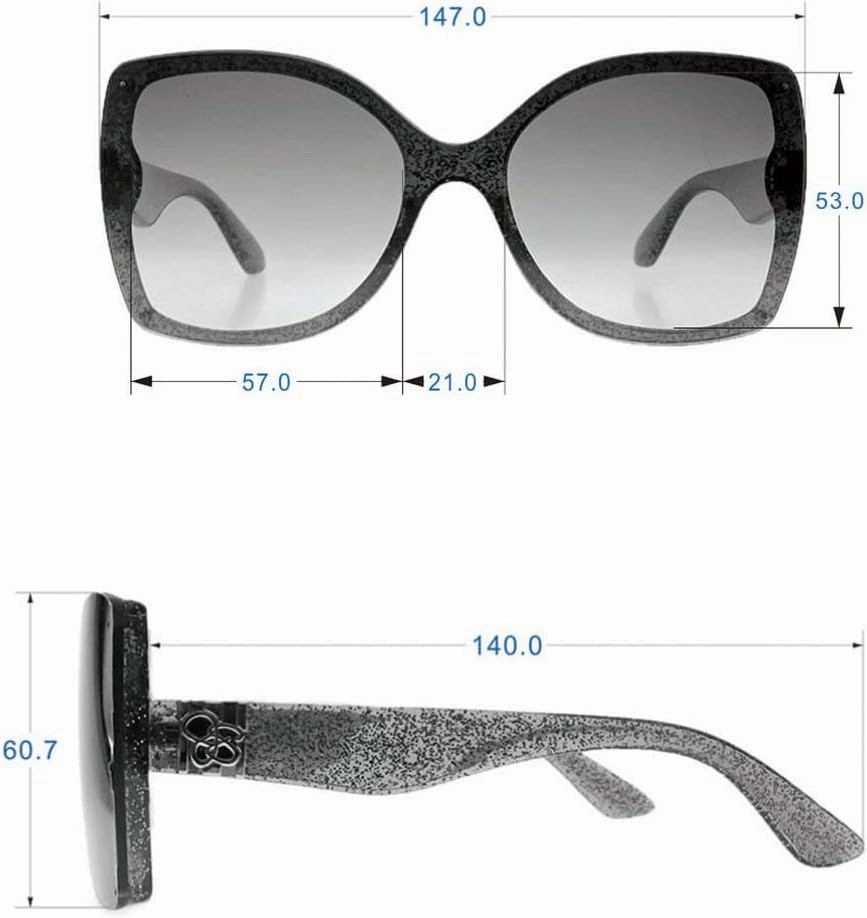 Jessica Simpson Women's J5234 Oversized Retro Butterfly Sunglasses