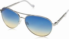 Jessica Simpson Women's J5702 Elegant Metal Aviator Pilot Sunglasses with UV400 Protection
