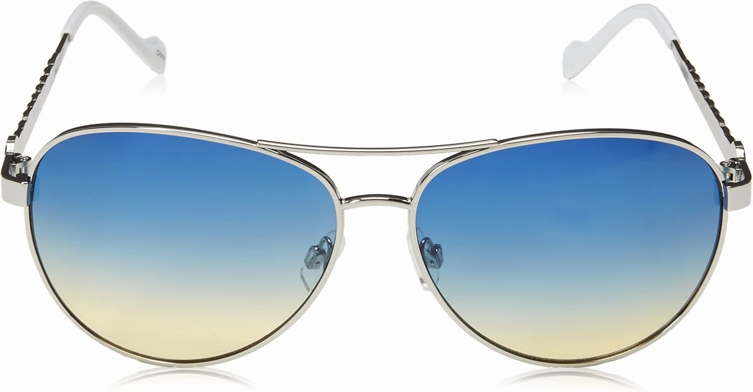 Jessica Simpson Women's J5702 Elegant Metal Aviator Pilot Sunglasses with UV400 Protection