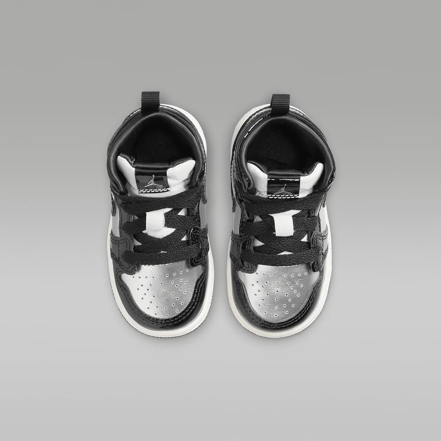 Jordan 1 Mid SE Baby/Toddler Shoes (FZ3939-001, Black/Metallic Silver/Sail/Metallic Gold)