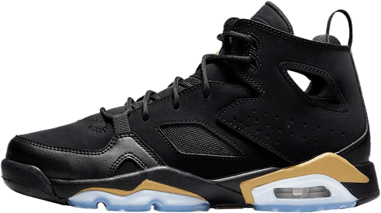 Jordan Flight Club '91 Big Kids' Shoes (DM1685-007, Black/Metallic Gold)
